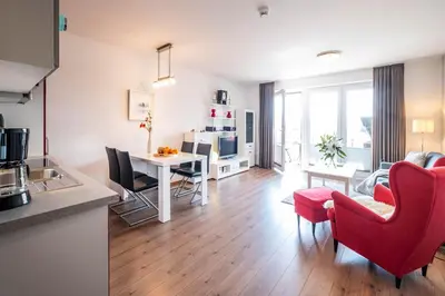 TV/Unterhaltungsangebot in der Unterkunft Haus Seehafen Apartment 1 4