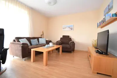 TV/Unterhaltungsangebot in der Unterkunft Haus Seehafen Apartment 1 1