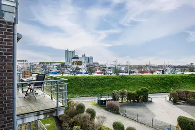 Ein allgemeiner Blick auf Büsum oder ein Stadtblick von der Ferienwohnung aus