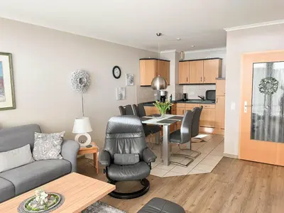 Küche/Küchenzeile in der Unterkunft Haus Seewärts Wohnen Apartment 3 1