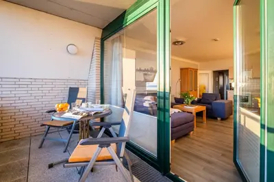 Ein Sitzbereich in der Unterkunft Haus Seewärts Wohnen Apartment 3 5