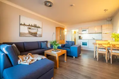 Küche/Küchenzeile in der Unterkunft Haus Seewärts Wohnen Apartment 3 5