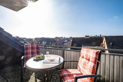 Ein Balkon oder eine Terrasse in der Unterkunft Haus Am Anker Wohnung 7