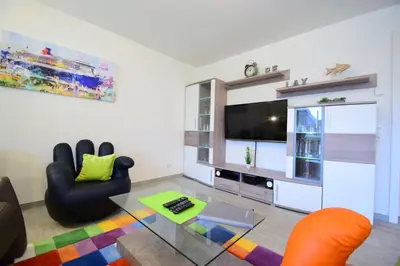TV/Unterhaltungsangebot in der Unterkunft Haus Deichkieker Apartment 1 6 Deichschaf