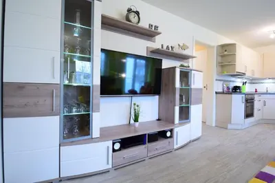 Küche/Küchenzeile in der Unterkunft Haus Deichkieker Apartment 1 6 Deichschaf