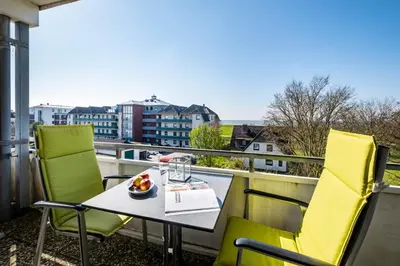Ein Balkon oder eine Terrasse in der Unterkunft Haus Nordseeblick Wohnung 31