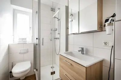 Ein Badezimmer in der Unterkunft Haus Nordseeblick Wohnung 31