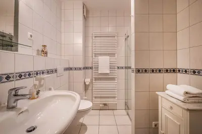 Ein Badezimmer in der Unterkunft Haus Seewärts Wohnen Apartment 2 3