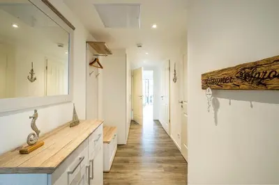 Küche/Küchenzeile in der Unterkunft Haus Strandläufer Apartment 1 3 Büsumer Sprotte