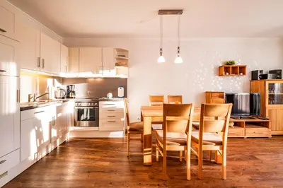 Küche/Küchenzeile in der Unterkunft Haus Seehafen Apartment 0 2