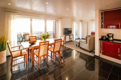 Küche/Küchenzeile in der Unterkunft Haus Ankerplatz Apartment 3 6