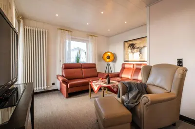Ein Sitzbereich in der Unterkunft Haus Ankerplatz Apartment 3 6