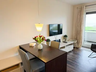 TV/Unterhaltungsangebot in der Unterkunft Haus Nordseeblick Wohnung 48