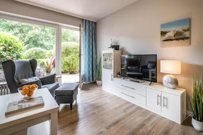 TV/Unterhaltungsangebot in der Unterkunft Haus Nordseeblick Wohnung 3