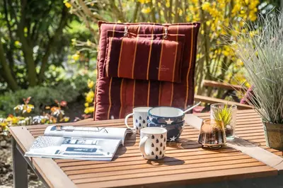 Ein Garten an der Unterkunft Haus Nordseeblick Wohnung 4