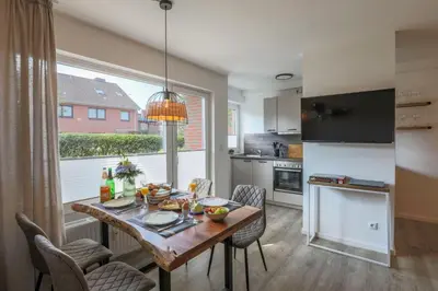 Küche/Küchenzeile in der Unterkunft Haus Treibholz Apartment 2