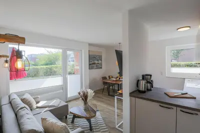 Küche/Küchenzeile in der Unterkunft Haus Treibholz Apartment 3
