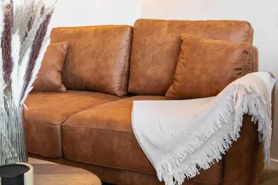 Ein Sitzbereich in der Unterkunft Haus Treibholz Apartment 10