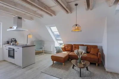 Küche/Küchenzeile in der Unterkunft Haus Treibholz Apartment 12