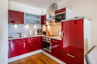 Küche/Küchenzeile in der Unterkunft Haus Hafenresidenz Apartment 2 2