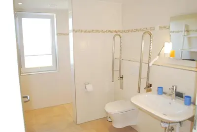 Ein Badezimmer in der Unterkunft Haus Deichoase Apartment 3 1