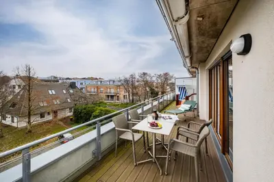 Ein Balkon oder eine Terrasse in der Unterkunft Haus Deichoase Apartment 3 3