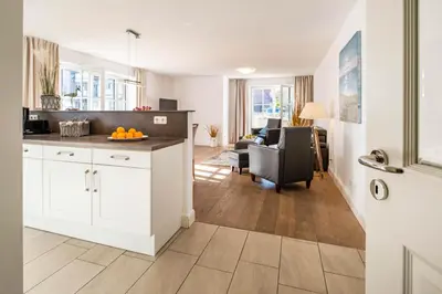 Küche/Küchenzeile in der Unterkunft Büsumer Reethus Apartment 1 6