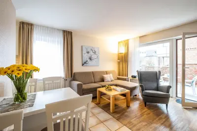 Ein Sitzbereich in der Unterkunft Haus Kähler 1 Wohnung 1