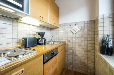 Küche/Küchenzeile in der Unterkunft Haus Kähler 1 Wohnung 4