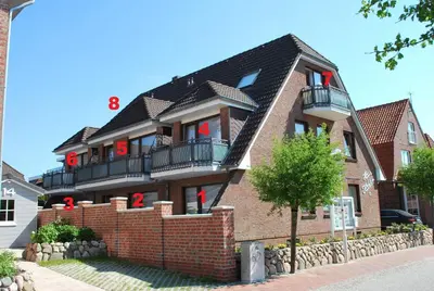 Das Gebäude in dem sich die Ferienwohnung befindet