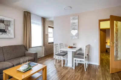 Ein Sitzbereich in der Unterkunft Haus Kähler 1 Wohnung 6