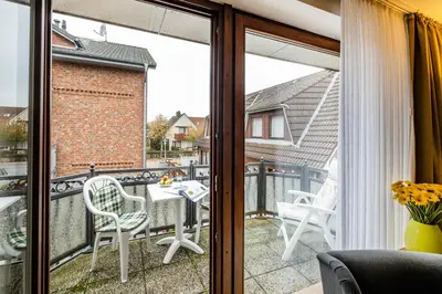 Ein Balkon oder eine Terrasse in der Unterkunft Haus Kähler 1 Wohnung 6