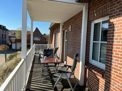Ein Balkon oder eine Terrasse in der Unterkunft Büsumer Reethus Apartment 2 6