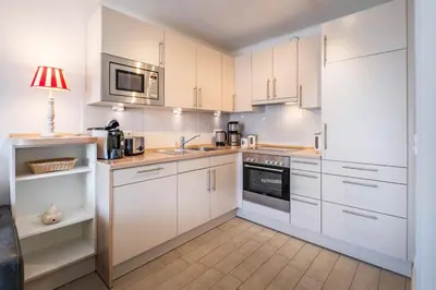 Küche/Küchenzeile in der Unterkunft Büsumer Reethus Apartment 2 8 Beim Deichgraf