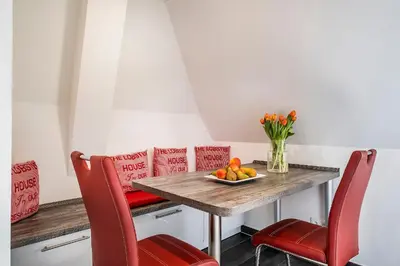 Ein Sitzbereich in der Unterkunft Büsumer Reethus Apartment 3 3