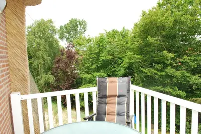 Ein Balkon oder eine Terrasse in der Unterkunft Büsumer Reethus Apartment 3 3