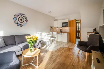 TV/Unterhaltungsangebot in der Unterkunft Haus Kähler 2 Wohnung 10