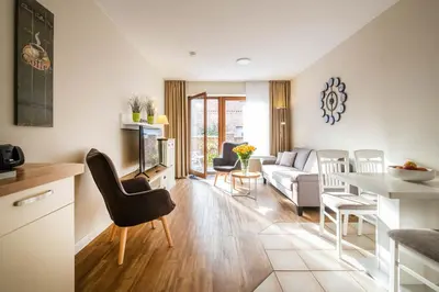 Ein Sitzbereich in der Unterkunft Haus Kähler 2 Wohnung 10