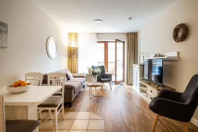 Ein Sitzbereich in der Unterkunft Haus Kähler 2 Wohnung 11