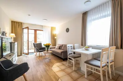 Ein Sitzbereich in der Unterkunft Haus Kähler 2 Wohnung 12