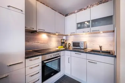 Küche/Küchenzeile in der Unterkunft Haus Seemeile Wohnung 2 10