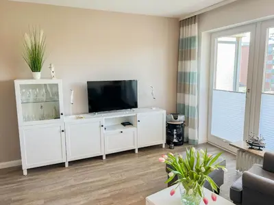 TV/Unterhaltungsangebot in der Unterkunft Haus Nordseeblick Wohnung 22