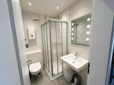 Ein Badezimmer in der Unterkunft Haus Nordseeblick Wohnung 9