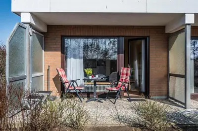 Ein Patio oder anderer Außenbereich in der Unterkunft Haus Nordseeblick Wohnung 10