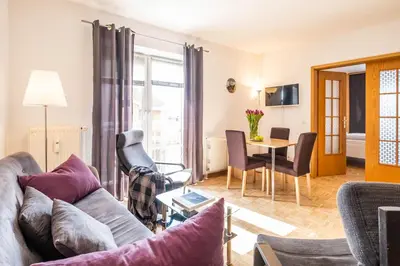 Ein Sitzbereich in der Unterkunft Haus Seemeile Wohnung 2 13