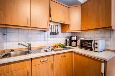 Küche/Küchenzeile in der Unterkunft Haus Seemeile Wohnung 2 16