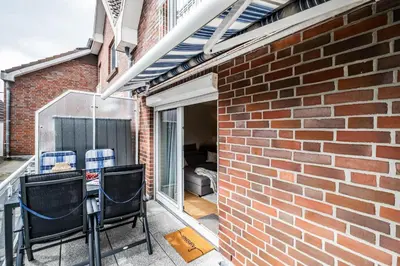 Ein Balkon oder eine Terrasse in der Unterkunft Haus Seemeile Wohnung 2 16