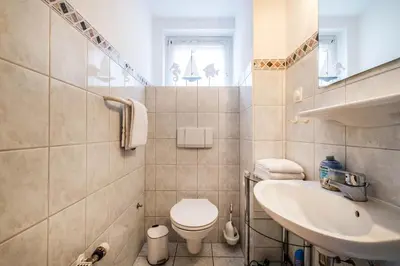 Ein Badezimmer in der Unterkunft Haus Seemeile Wohnung 2 16