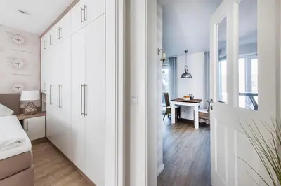 Ein Bett oder Betten in einem Zimmer der Unterkunft Haus Deichkieker Apartment 3 2 Tide