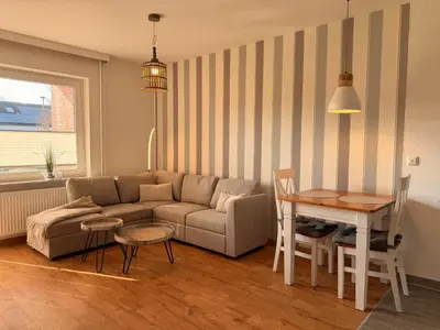 Ein Sitzbereich in der Unterkunft Kleine Brise Apartment 2